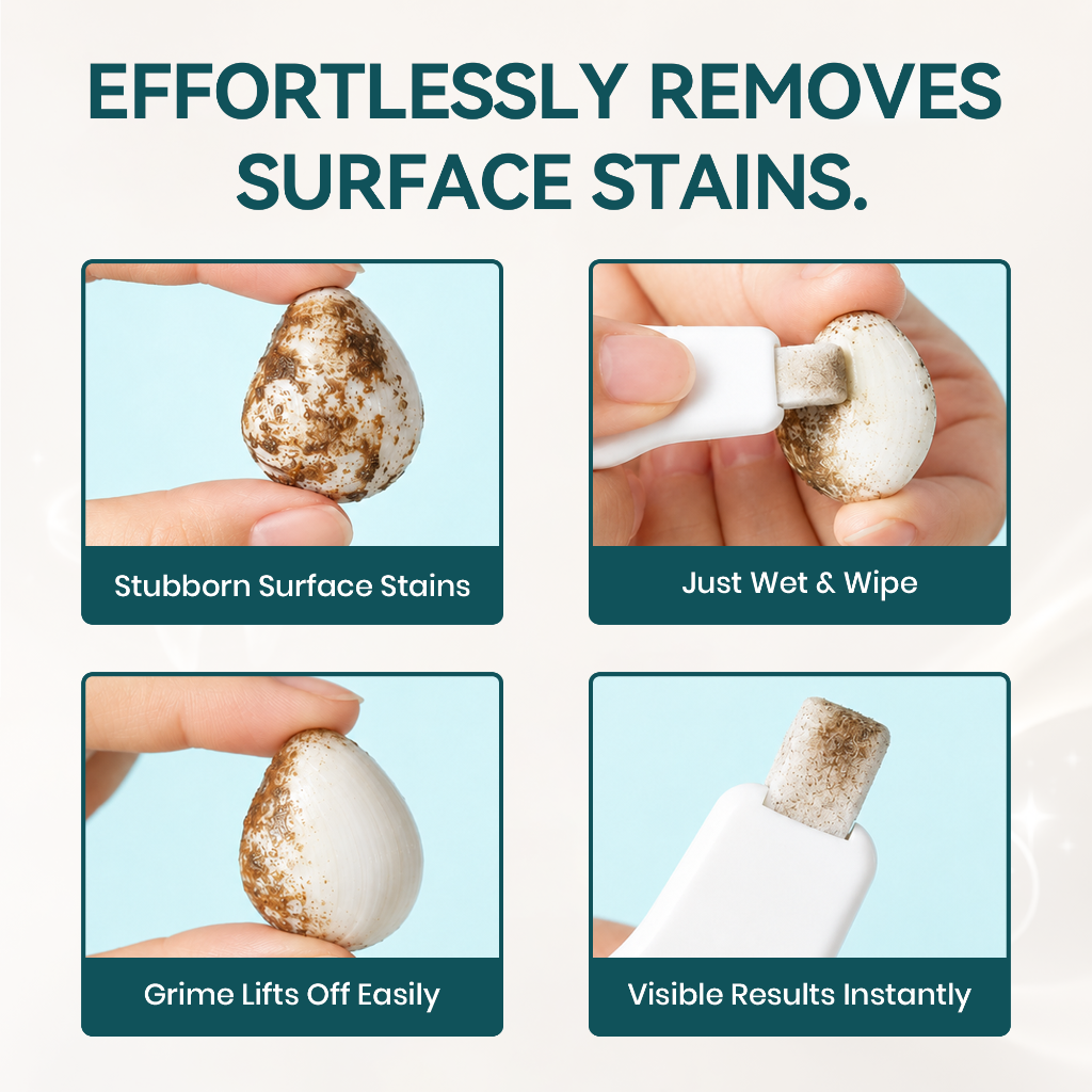 Effortlessly removes surface stains just wet and wipe