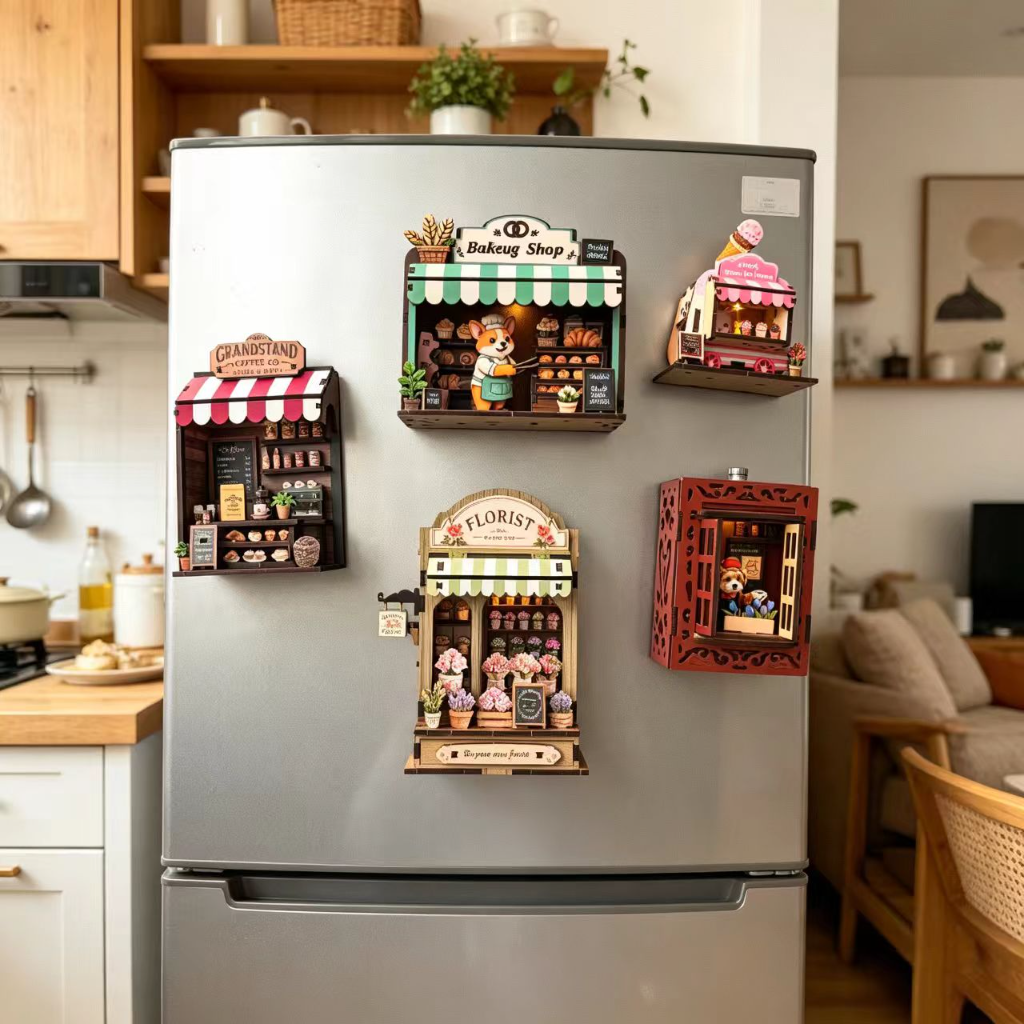 DIY Wooden Light-Up Fridge Magnet shop collection
