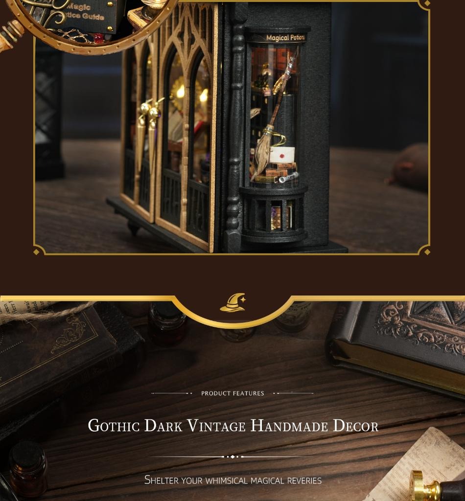 Gothic dark vintage handmade miniature decor