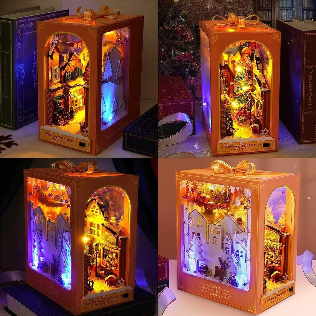 Christmas book nook multi angle display