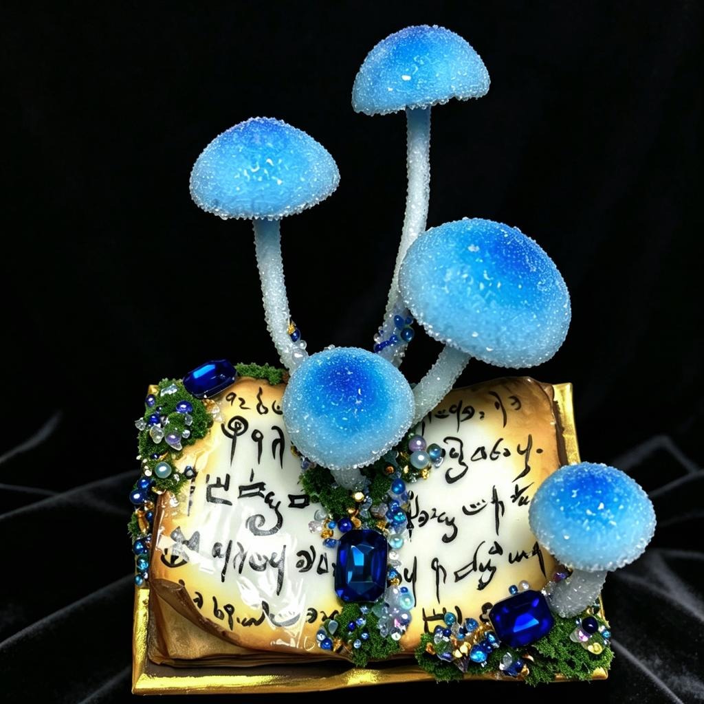Mushroom Magic Book Handmade Clay Fridge Magnet