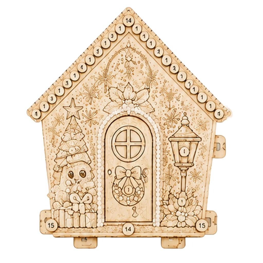 Halloween Wooden House Numbered DIY Pattern Guide