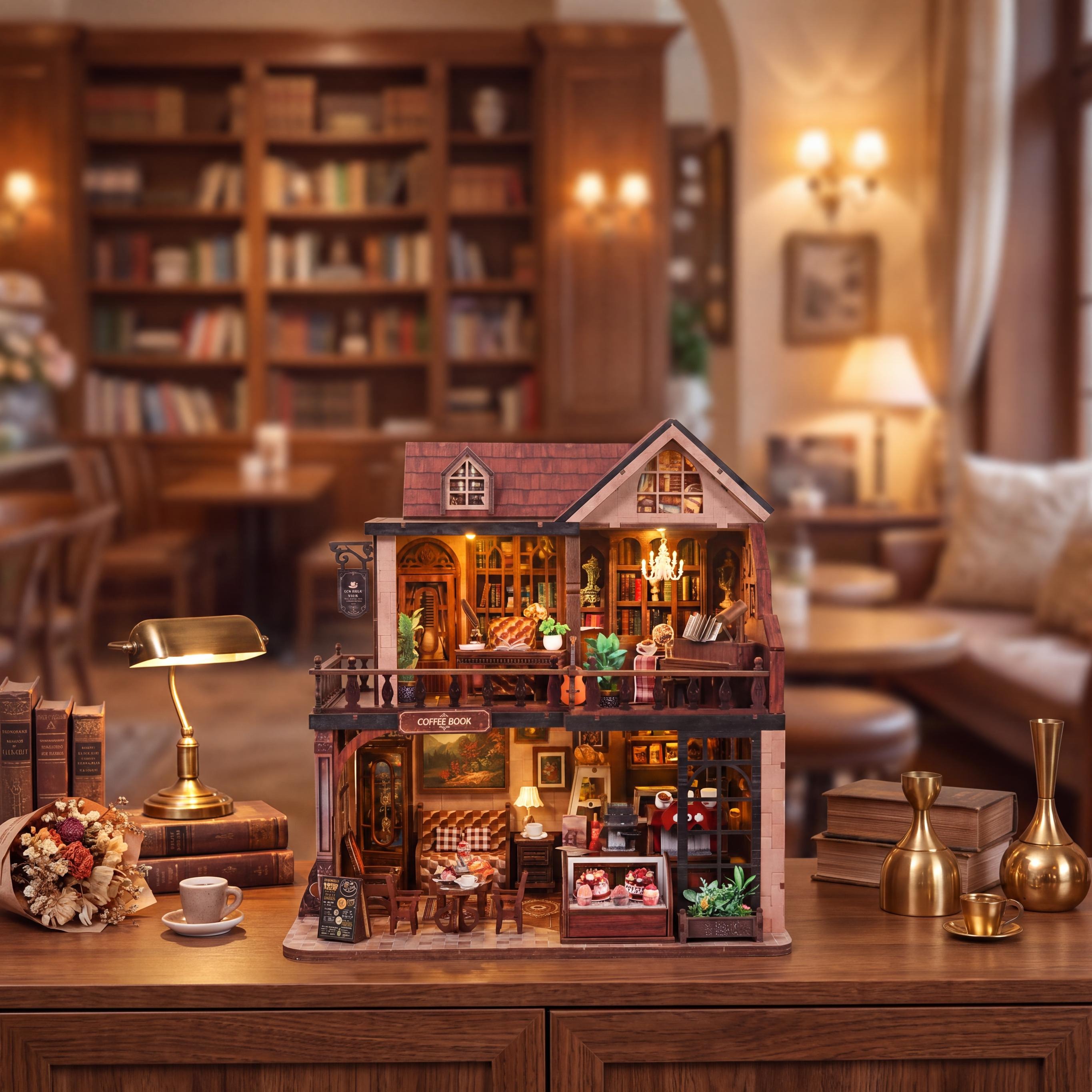 Norren Book Cafe warm LED lighting display