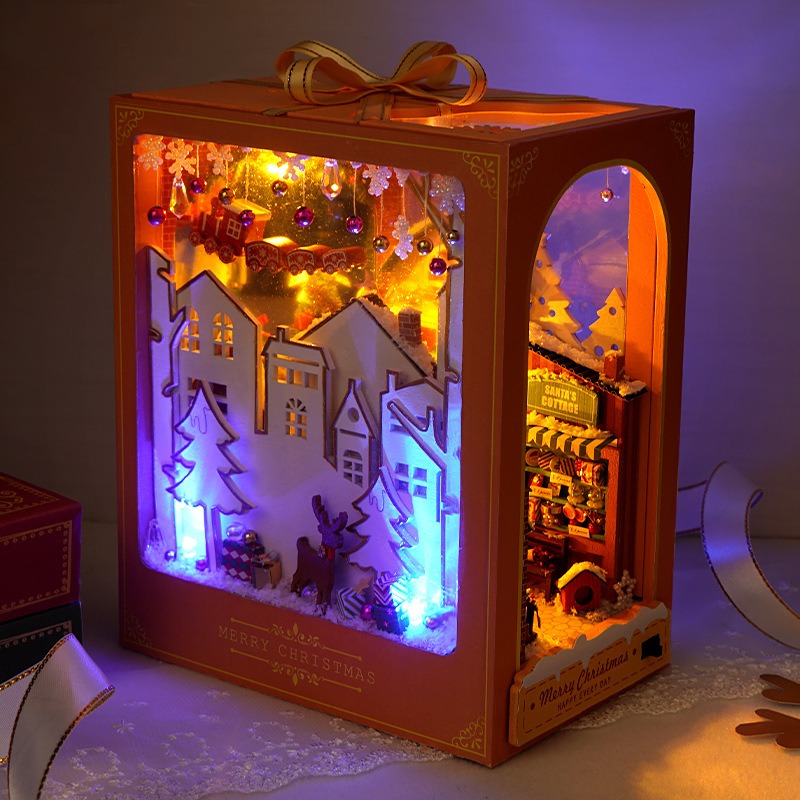 Christmas book nook front display