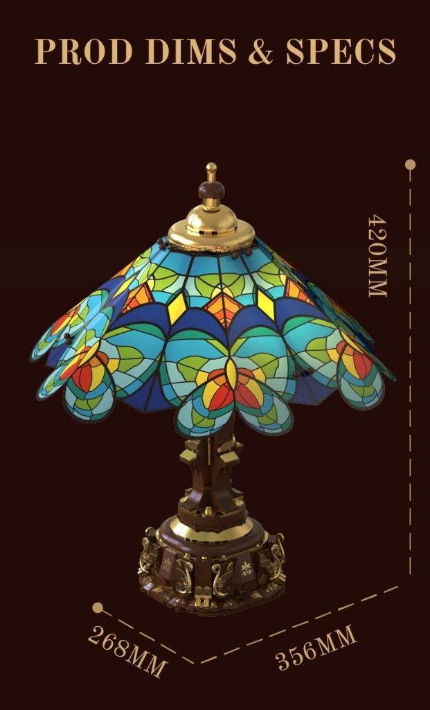 Butterfly Glaze Lamp dimensions
