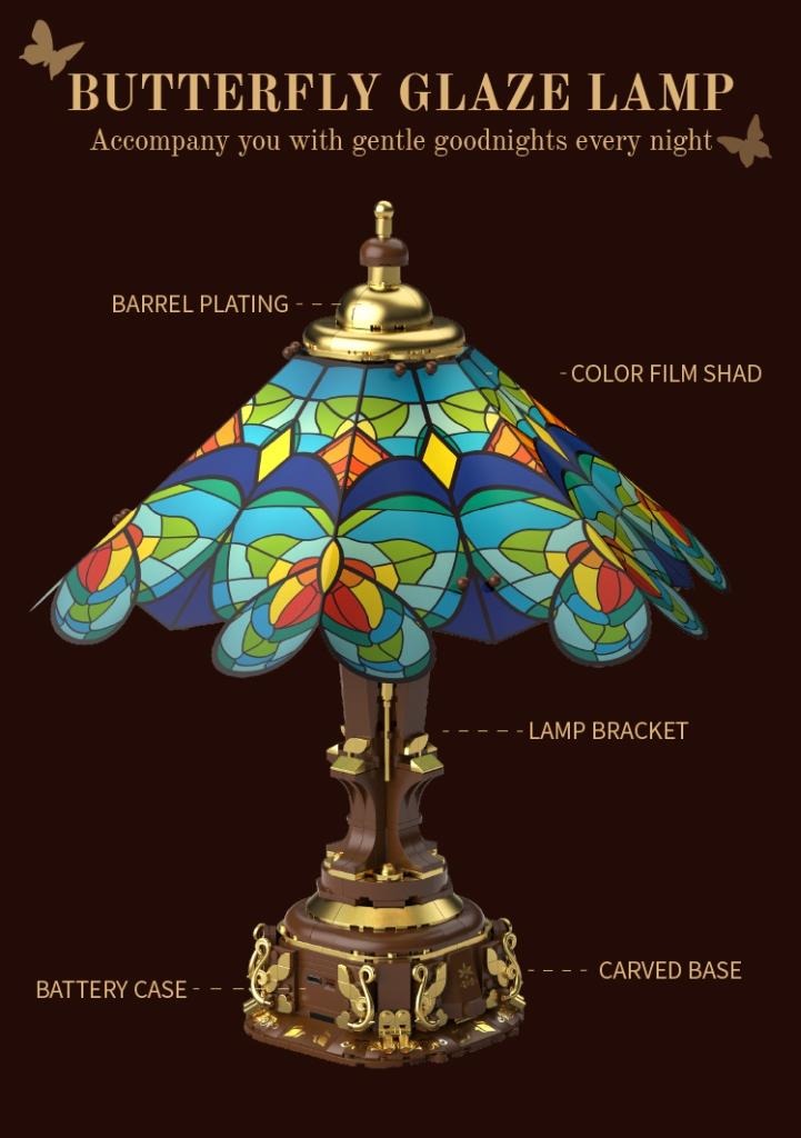 Butterfly Glaze Lamp structure details