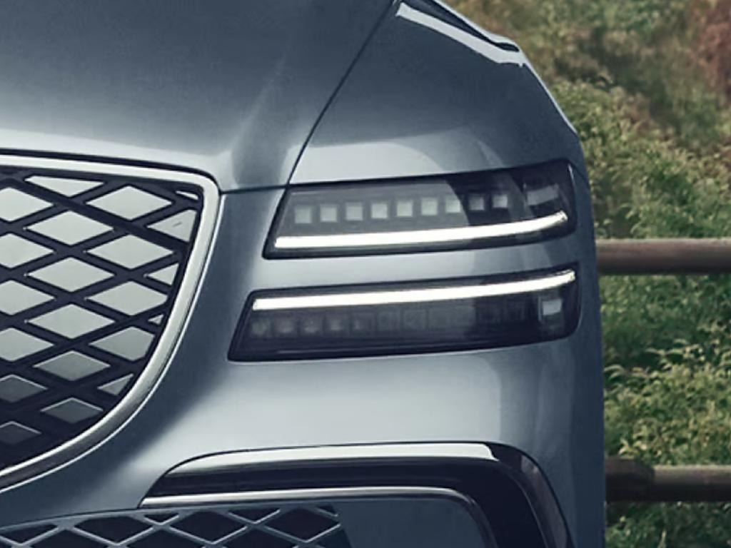 2026 G80 EV MLA 투라인 헤드램프 클로즈업